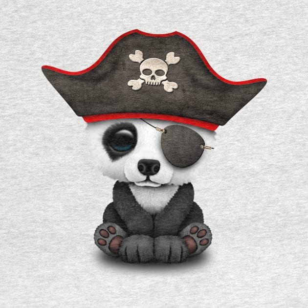 Cute Baby Panda Pirate by jeffbartels